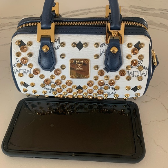 RARE MCM Swarovzki 2 way boston - Nano - Picture 15 of 16